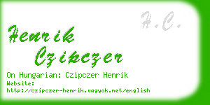 henrik czipczer business card